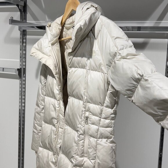 The North Face Metropolis II Parka Winter Jacket 550 Vintage White Womens Small - Picture 6 of 12
